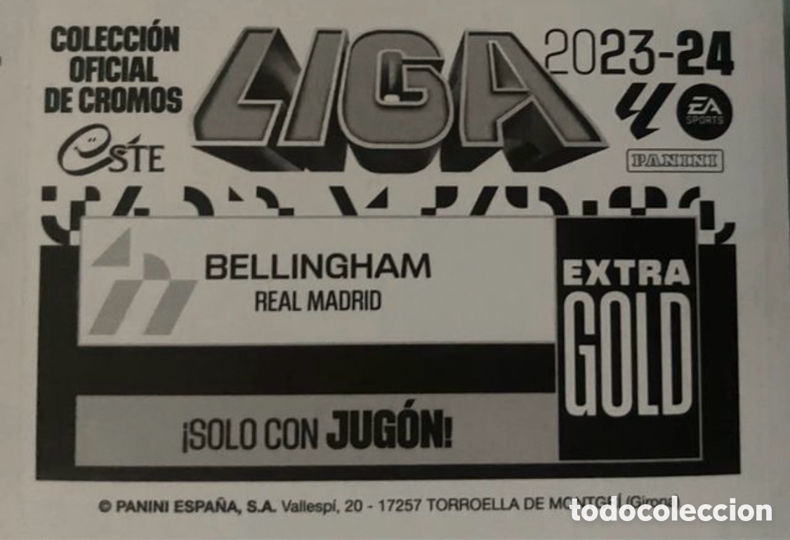 Cromos de f&uacute;tbol: Bellingham extra gold - Foto 2
