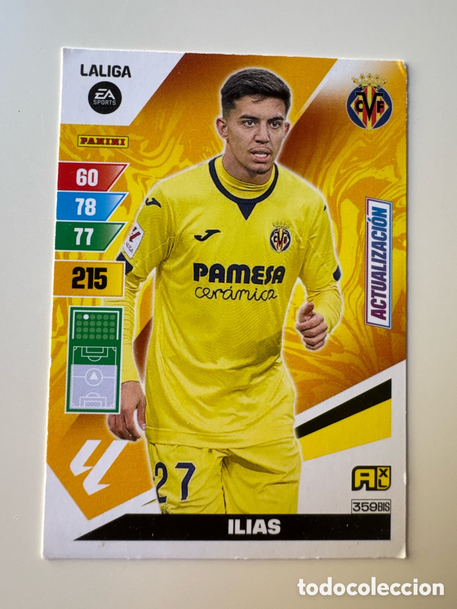 Figurine di Calcio: ADRENALYN XL LIGA Ea Sports 2023-2024 23-24 &ndash; Ilias Villarreal CF N&ordm; 359 BIS
