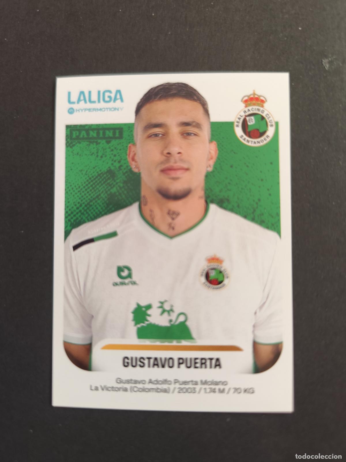 Fu&szlig;ball-Sticker: 336 GUSTAVO PUERTA RACING SANTANDER SEGUNDA 2&ordf; DIVISI&Oacute;N LIGA HYPERMOTION 2025 2026 25 26