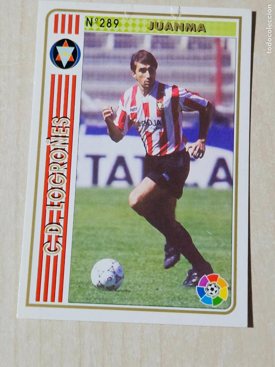 Cromos de Futebol: N&ordm; 289 JUANMA - LAS FICHA DE LA LIGA MUNDICROMO 94 95 - LOGRO&Ntilde;ES