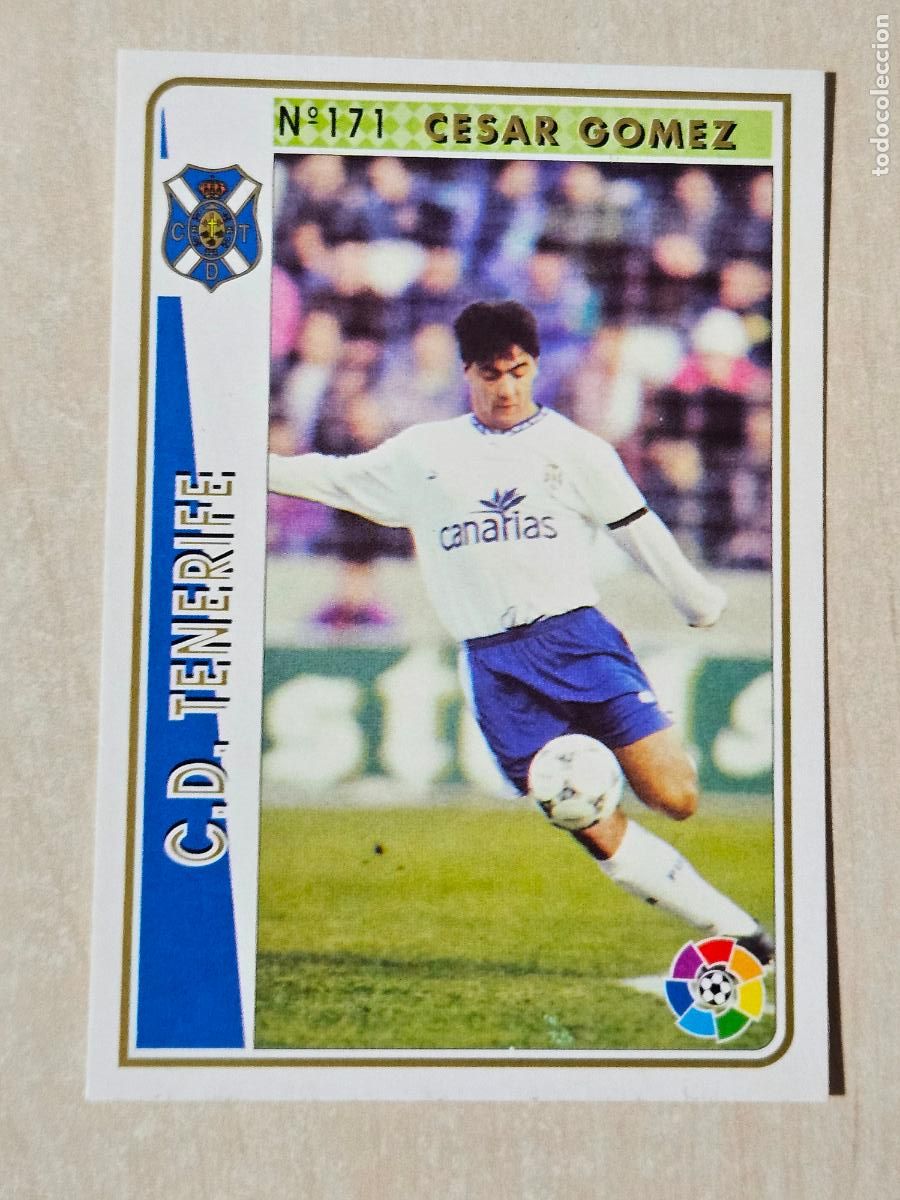 Cromos de f&uacute;tbol: N&ordm; 171 CESAR GOMEZ - LAS FICHA DE LA LIGA MUNDICROMO 94 95 - TENERIFE