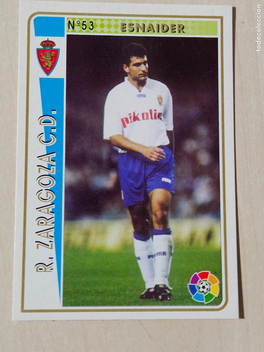 Cromos de F&uacute;tbol: N&ordm; 53 ESNAIDER - LAS FICHA DE LA LIGA MUNDICROMO 94 95 - REAL ZARAGOZA