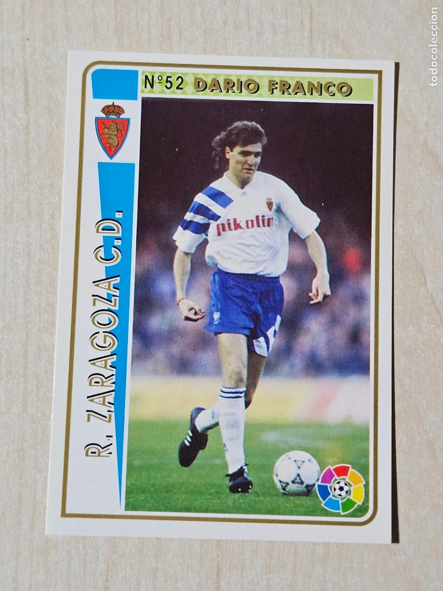 Cromos de F&uacute;tbol: N&ordm; 52 DARIO FRANCO - LAS FICHA DE LA LIGA MUNDICROMO 94 95 - REAL ZARAGOZA