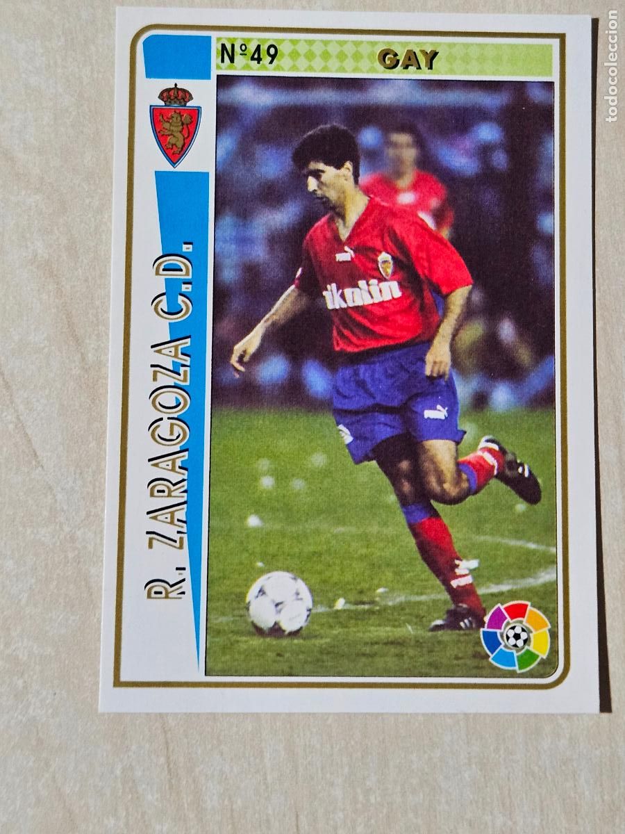 Cromos de F&uacute;tbol: N&ordm; 49 GAY - LAS FICHA DE LA LIGA MUNDICROMO 94 95 - REAL ZARAGOZA