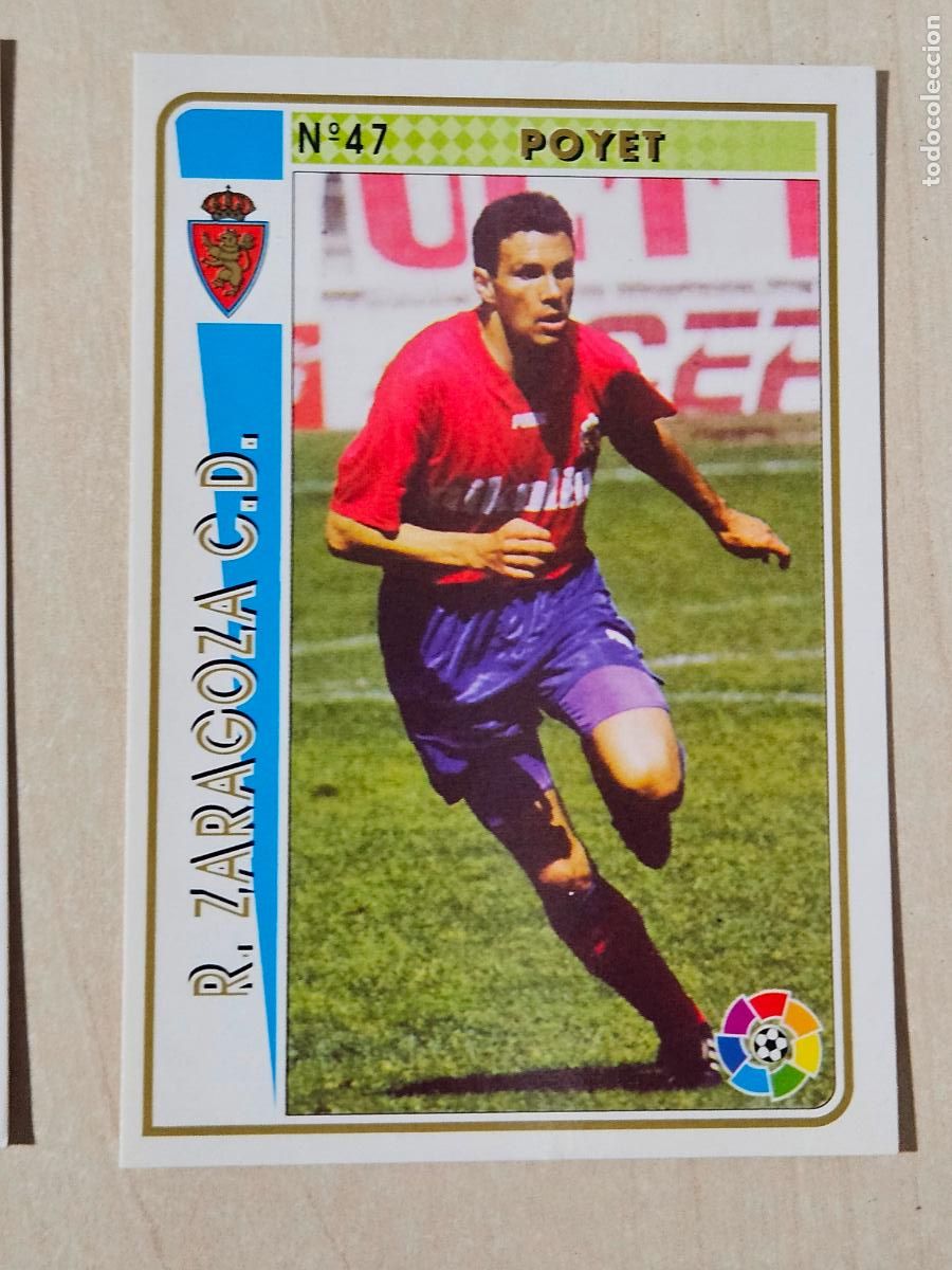 Cromos de F&uacute;tbol: N&ordm; 47 POYET - LAS FICHA DE LA LIGA MUNDICROMO 94 95 - REAL ZARAGOZA