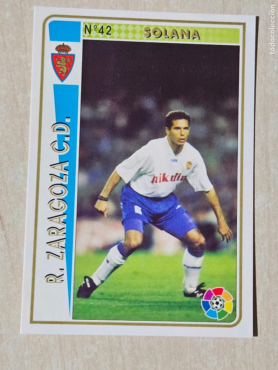 Cromos de F&uacute;tbol: N&ordm; 42 SOLANA - LAS FICHA DE LA LIGA MUNDICROMO 94 95 - REAL ZARAGOZA