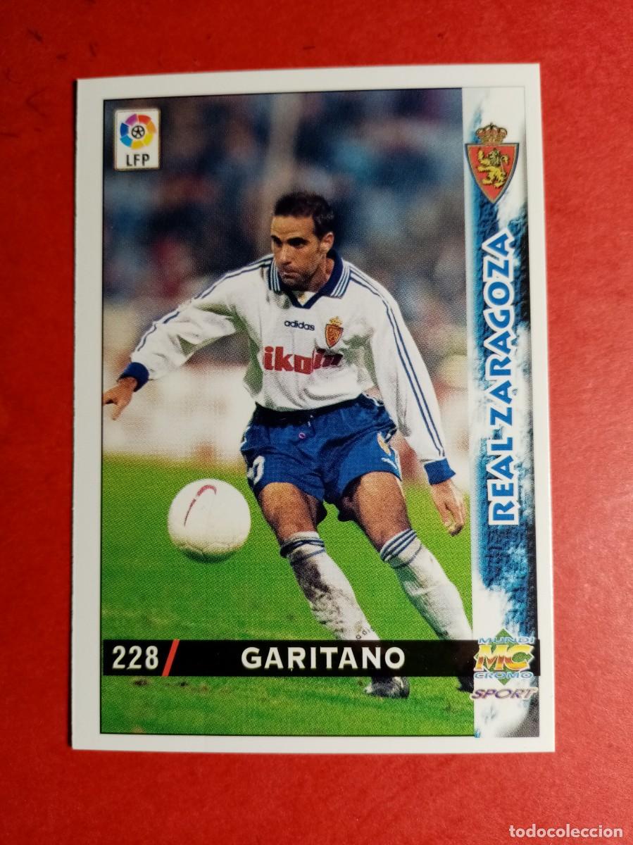 Cromos de F&uacute;tbol: N&ordm; 228 GARITANO, REAL ZARAGOZA, FICHAS LIGA 1998 1999 98/99, MUNDICROMO