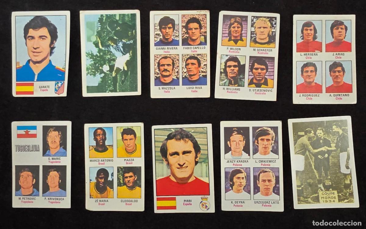 Cartes &agrave; collectionner de Football: Lote de 10 cromos de f&uacute;tbol vintage &ndash; Liga espa&ntilde;ola y selecciones &ndash; A&ntilde;os 70