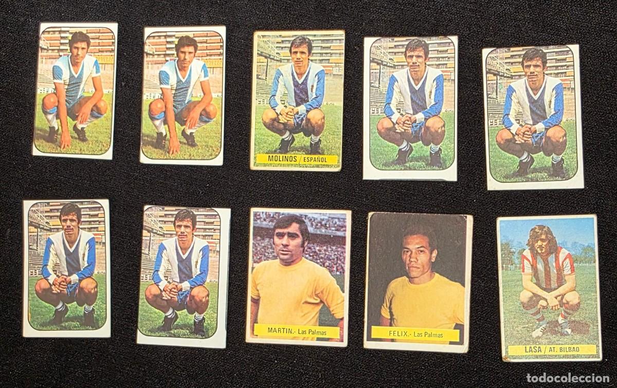 Cartes &agrave; collectionner de Football: Lote de 10 cromos de f&uacute;tbol vintage &ndash; Liga espa&ntilde;ola y selecciones &ndash; A&ntilde;os 70