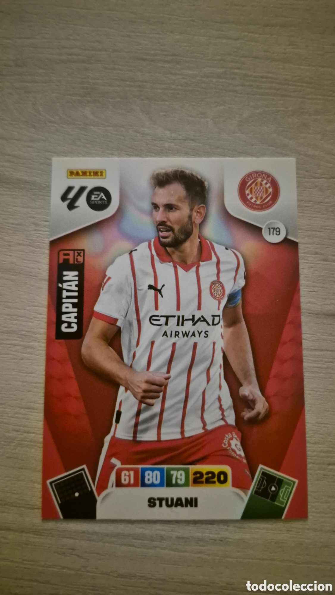 Fu&szlig;ball-Sticker: N&deg;179 Girona Stuani Adrenalyn 25/26