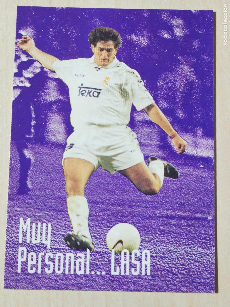 Fu&szlig;ball-Sticker: N&ordm; 99 LASA - COLECCION OFICIAL REAL MADRID 1996/1997 CARDS 96/97 PANINI - FICHA - NUEVA