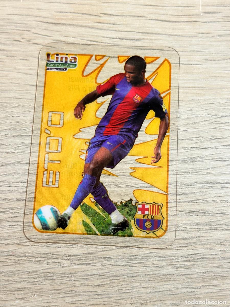 Cartes &agrave; collectionner de Football: ETO'O n&ordm; 18 FC BARCELONA CRYSTALCARDS LIGA 2006 2007 MUNDICROMO 06 07