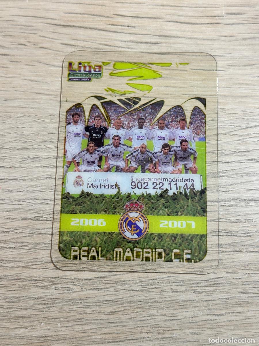 Cromos de f&uacute;tbol: ALINEACION n&ordm; 20 REAL MADRID CRYSTALCARDS LIGA 2006 2007 MUNDICROMO 06 07