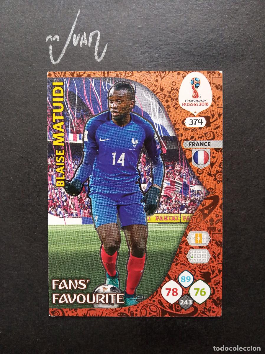 Fu&szlig;ball-Sticker: FANS' FAVOURITE N&ordm; 374 MATUIDI FRANCIA ⚽ PANINI &reg; ADRENALYN FIFA MUNDIAL RUSIA 2018 RUSSIA 18