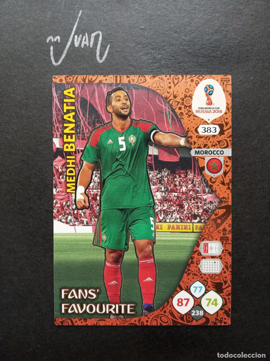 Fu&szlig;ball-Sticker: FANS' FAVOURITE N&ordm; 383 BENATIA MARRUECOS ⚽ PANINI &reg; ADRENALYN FIFA MUNDIAL RUSIA 2018 RUSSIA 18