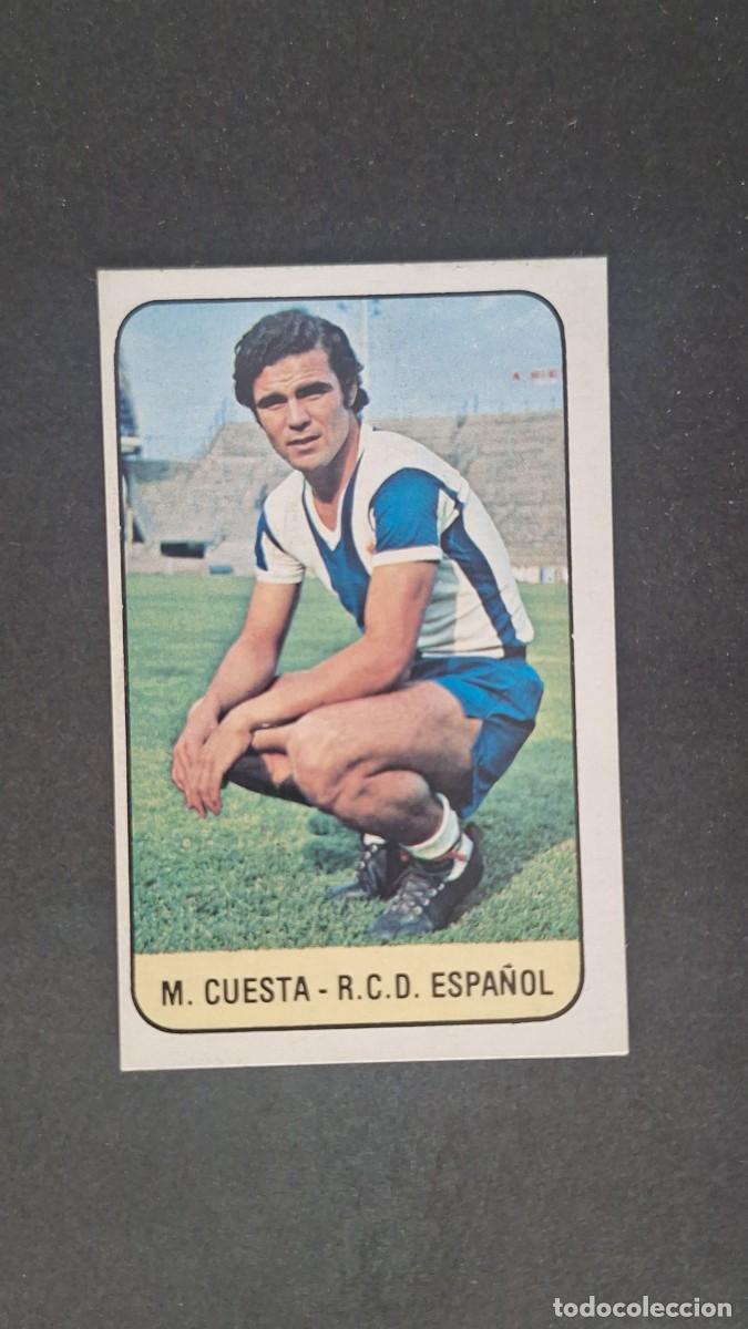 Figurine di Calcio: L2 MANUEL CUESTA R. C. D. ESPA&Ntilde;OL LIGA ESTE 1978 1979 78 79 DESPEGADO