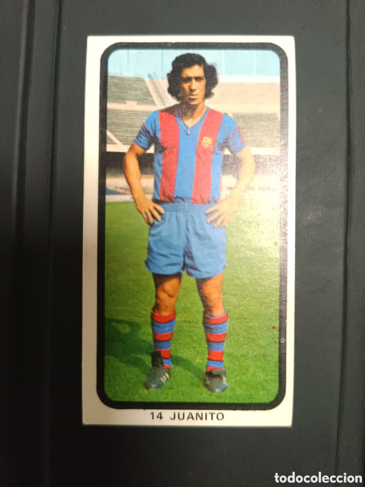 Cromos de F&uacute;tbol: 14 Juanito Ruiz Romero 74 75 Barcelona Cromo DOBLE Nunca pegado