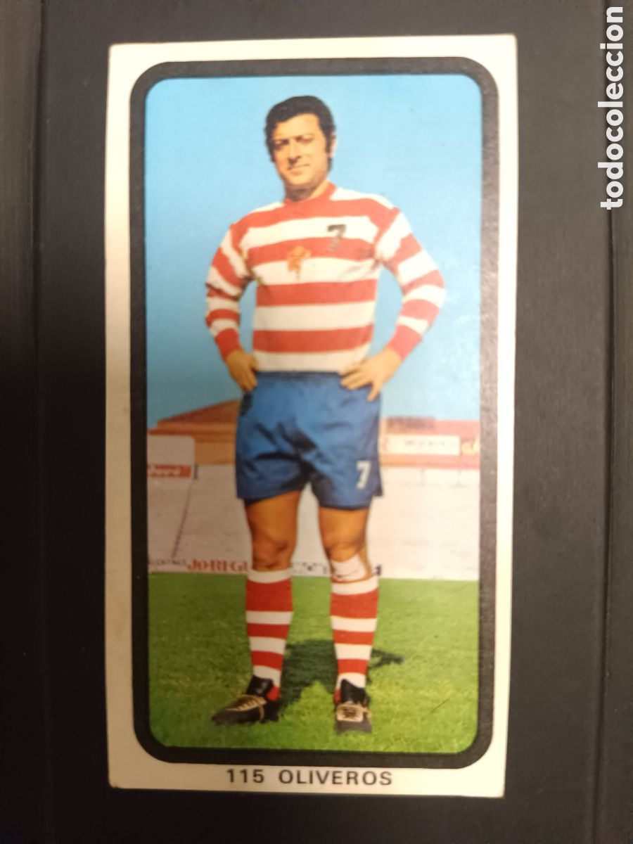 Cromos de F&uacute;tbol: 115 Oliveros Ruiz Romero 74 75 Granada Cromo DOBLE con ERROR Distinto nombre. Nunca pegado