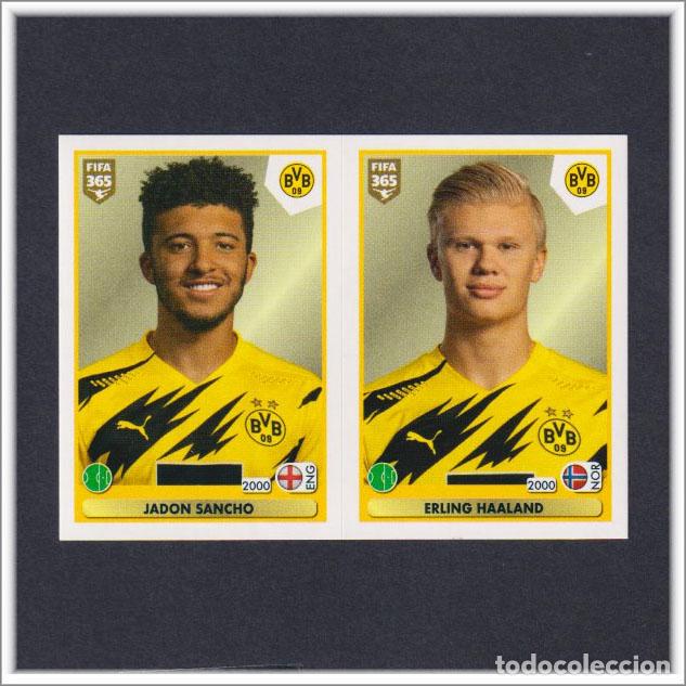 Cromos de F&uacute;tbol: FIFA 365 2020 2021 20 21 PANINI JADON SANCHO ERLING HAALAND 181 BORUSSIA DORTMUND ALBUM LIGA F&Uacute;TBOL
