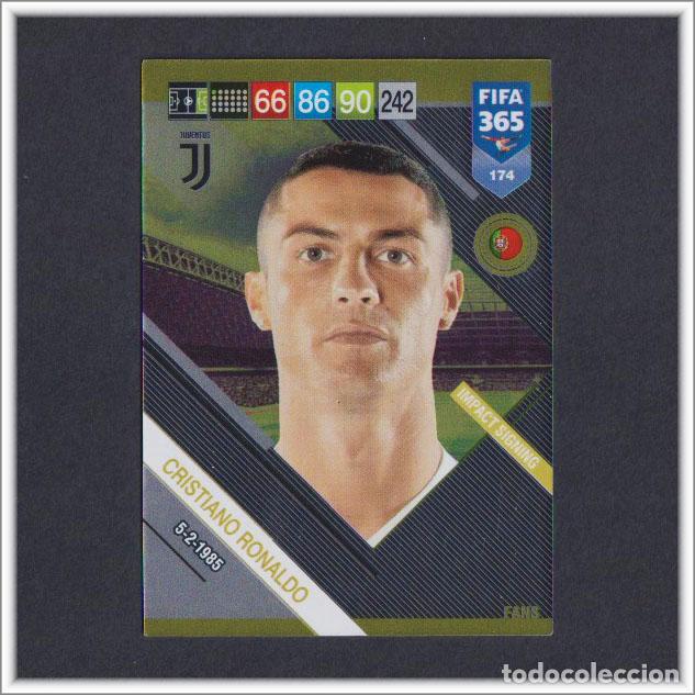 Cromos de F&uacute;tbol: ADRENALYN XL FIFA 365 2018 2019 18 19 PANINI CRISTIANO RONALDO 174 IMPACT SIGNING JUVENTUS CARD
