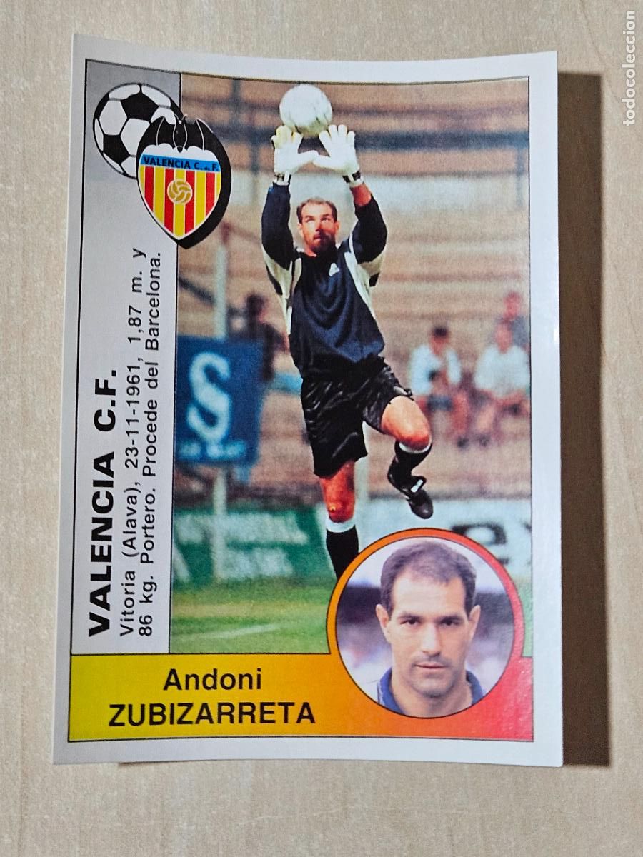 Fu&szlig;ball-Sticker: CROMO N&ordm; 375 ZUBIZARRETA - VALENCIA - LIGA PANINI 94 95 SIN PEGAR - FICHAJE