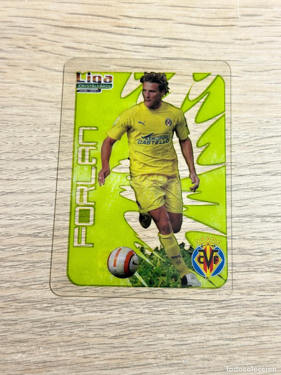 Figurine di Calcio: FORLAN n&ordm; 125 VILLARREAL CRYSTALCARDS LIGA 2006 2007 MUNDICROMO 06 07