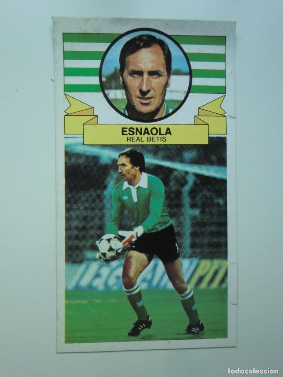 Figurine di Calcio: Cromo de f&uacute;tbol LIGA ESTE 85-86 1985-1986: ESNAOLA (Betis), baja