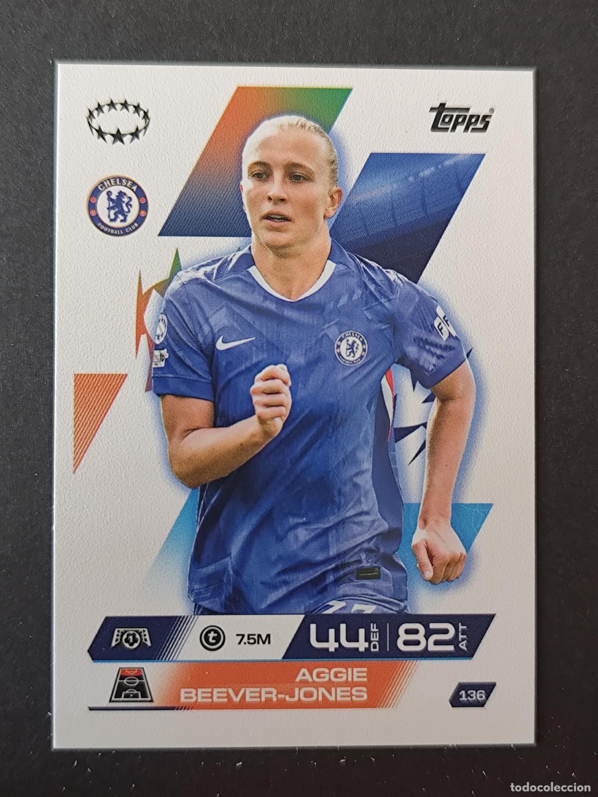 Fu&szlig;ball-Sticker: 136 AGGIE BEAVER-JONES CHELSEA UEFA WOMEN'S MATCH ATTAX EXTRA 2025 2026 25 26 TOPPS