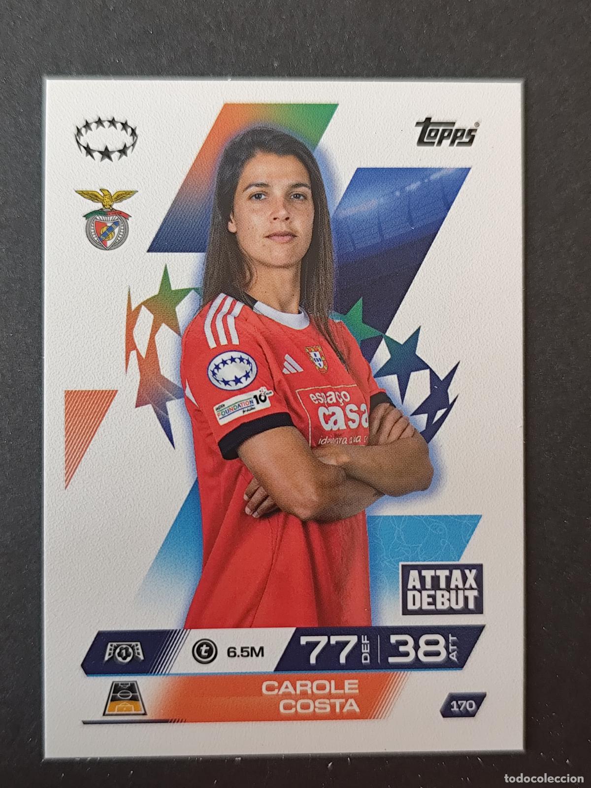 Cartes &agrave; collectionner de Football: 170 CAROLE COSTA BENFICA UEFA WOMEN'S MATCH ATTAX EXTRA 2025 2026 25 26 TOPPS