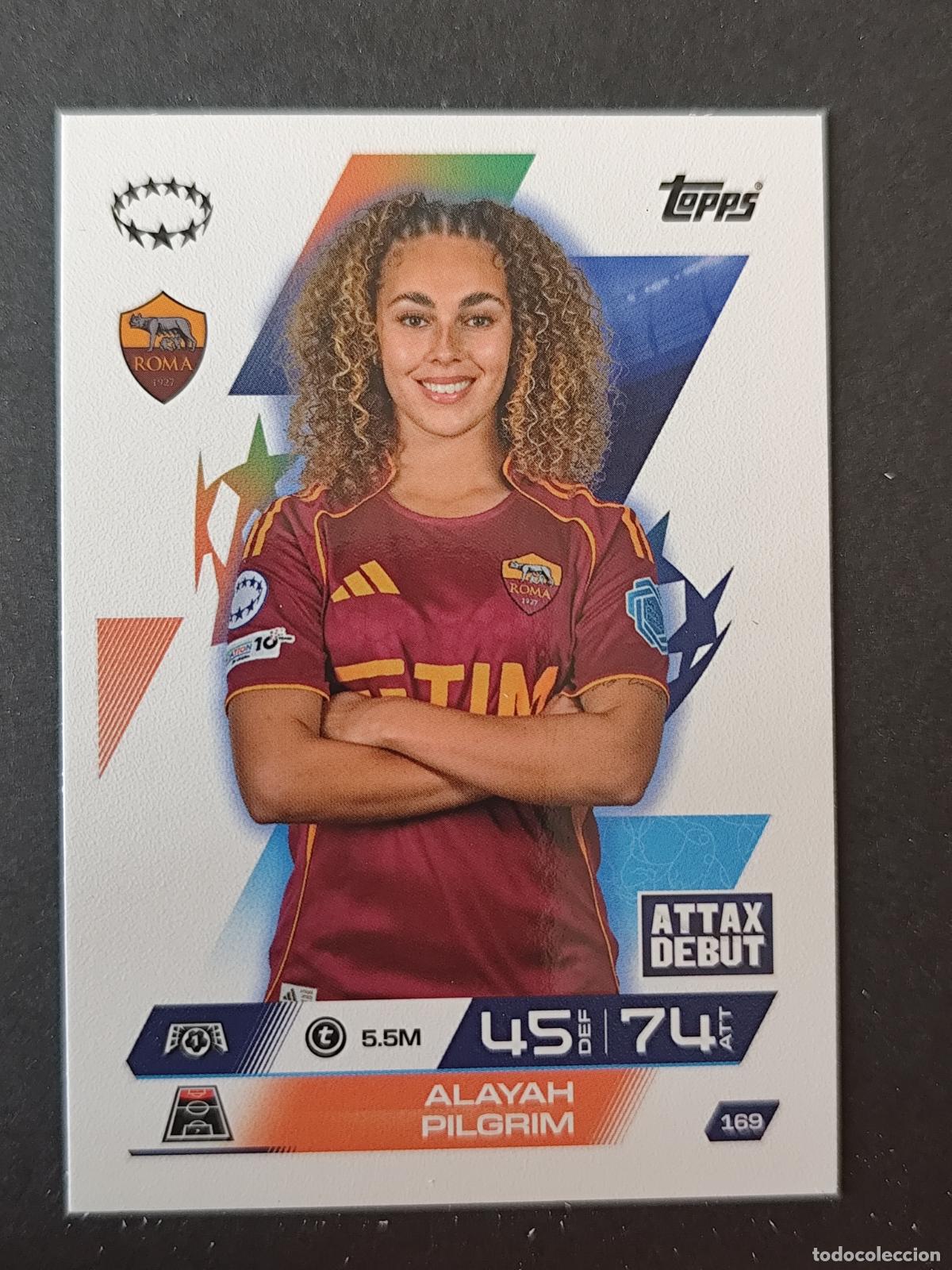 Cromos de F&uacute;tbol: 169 ALAYAH PILGRIM AS ROMA UEFA WOMEN'S MATCH ATTAX EXTRA 2025 2026 25 26 TOPPS