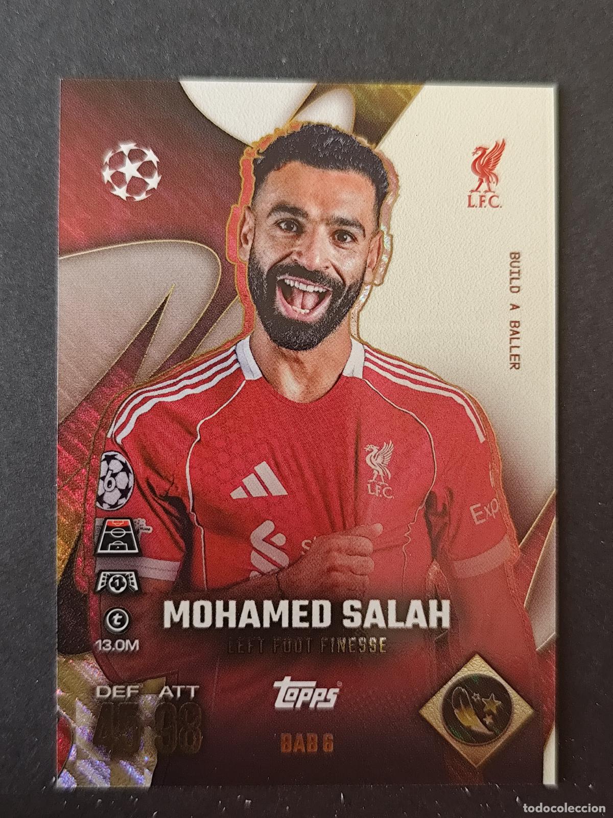 Fu&szlig;ball-Sticker: BAB6 MOHAMED SALAH LIVERPOOL BUILD A BALLER ULTIMATE MATCH ATTAX EXTRA 2025 2026 25 26 TOPPS