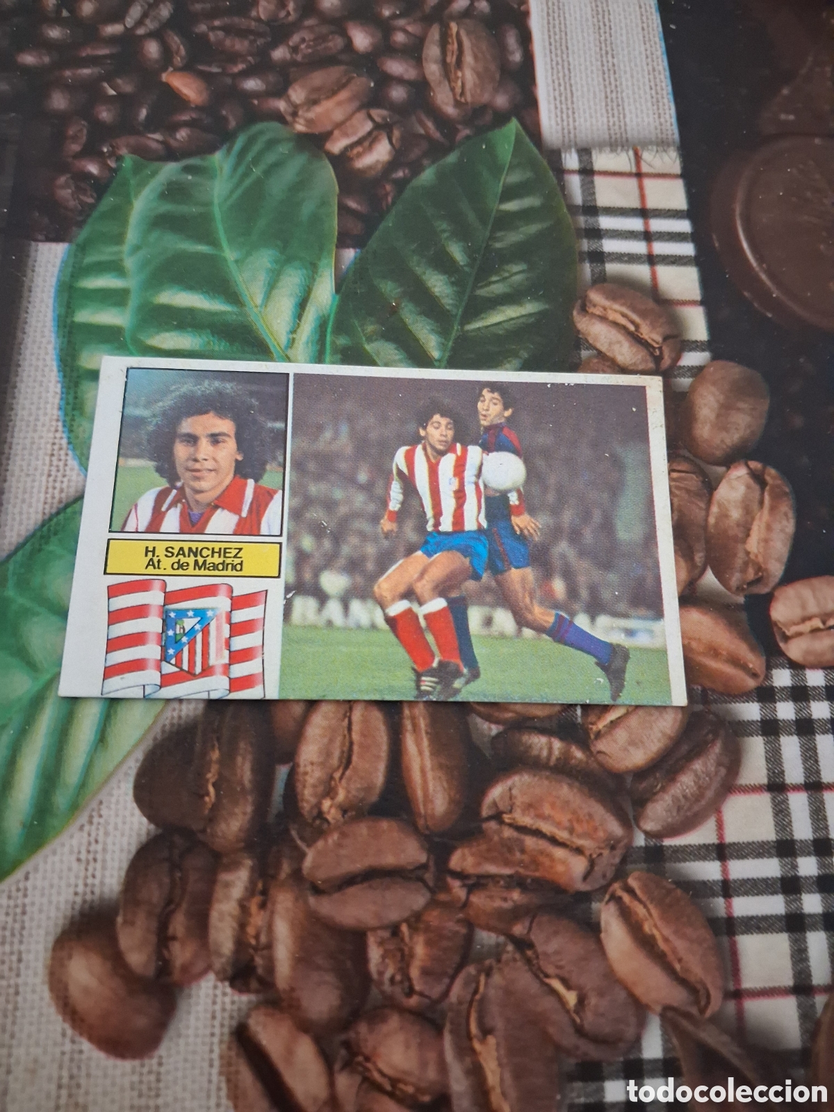 Football Stickers: Liga este 82 83 hugo S&aacute;nchez del Atl&eacute;tico de Madrid recuperado del &aacute;lbum ver fotos