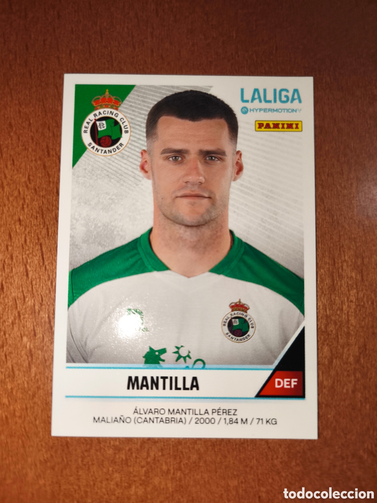 Fu&szlig;ball-Sticker: Mantilla n&deg;348 Laliga Hypermotion 24/25 Racing Santander