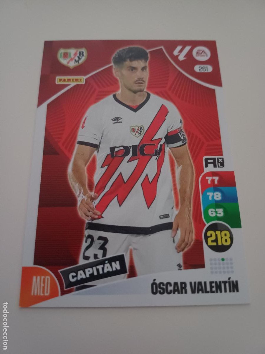 Cromos de F&uacute;tbol: 261 - &Oacute;scar Valent&iacute;n - Rayo Vallecano