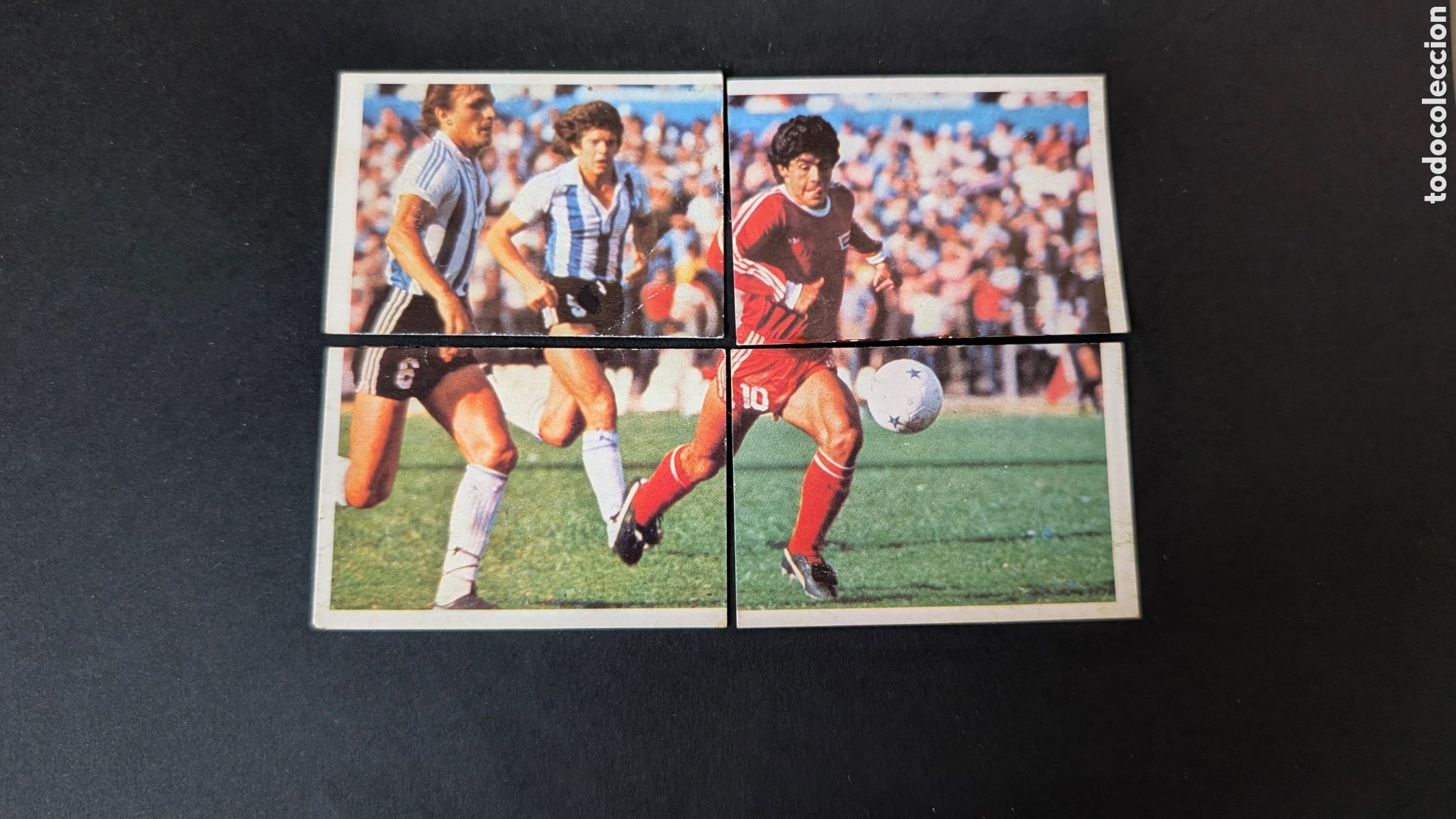 Cromos de F&uacute;tbol: LOTE 4 CROMOS MARADONA FUTBOL EN ACCION LIGA ESTE 1980/81 80 81 DESPEGADO