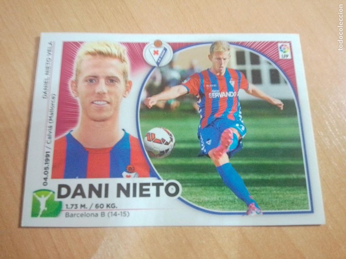 Fu&szlig;ball-Sticker: 15 DANI NIETO DEL EIBAR 14 15 LIGA ESTE 2014 2015 PANINI
