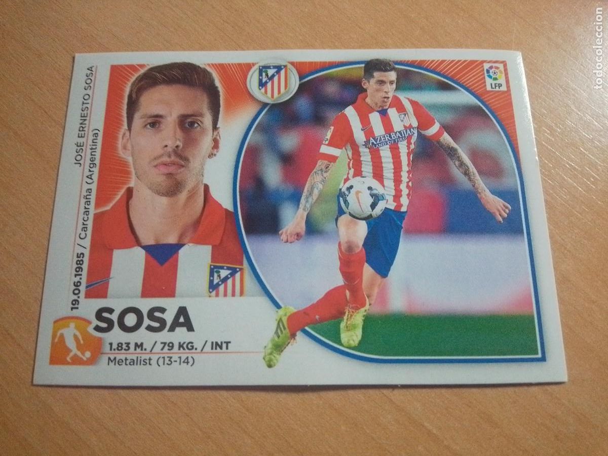 Cromos de F&uacute;tbol: 14 SOSA ATL&Eacute;TICO DE MADRID 14 15 LIGA ESTE 2014 2015 PANINI