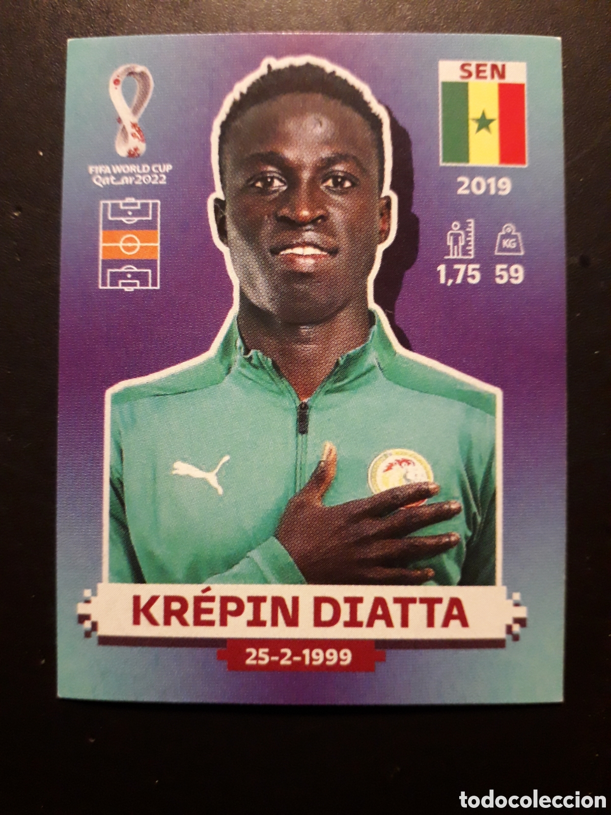 Cromos de f&uacute;tbol: KR&Eacute;PIN DIATTA SENEGAL N&deg; 11 COPA MUNDIAL DE F&Uacute;TBOL QATAR 2022 22 PANINI SIN PEGAR PEDIDO M&Iacute;NIMO 3&euro;.