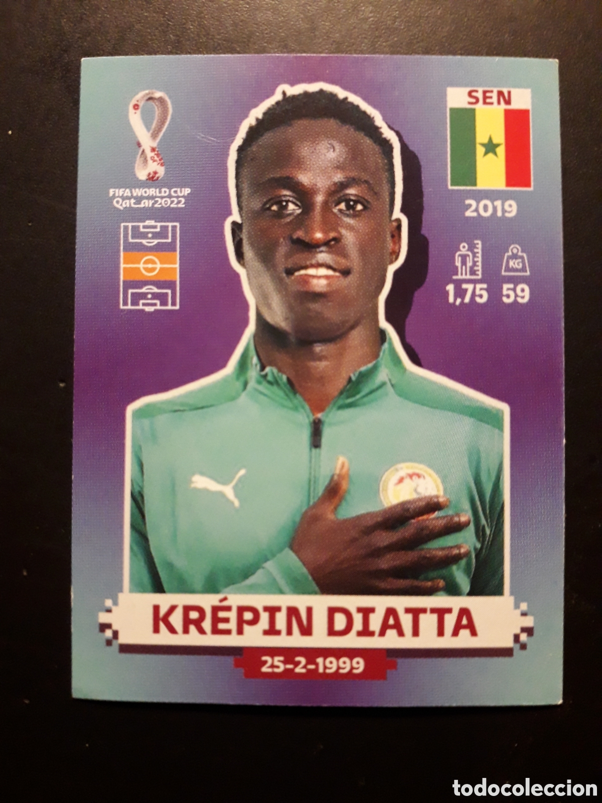 Cromos de f&uacute;tbol: KR&Eacute;PIN DIATTA SENEGAL N&deg; 11 COPA MUNDIAL DE F&Uacute;TBOL QATAR 2022 22 PANINI SIN PEGAR PEDIDO M&Iacute;NIMO 3&euro;.