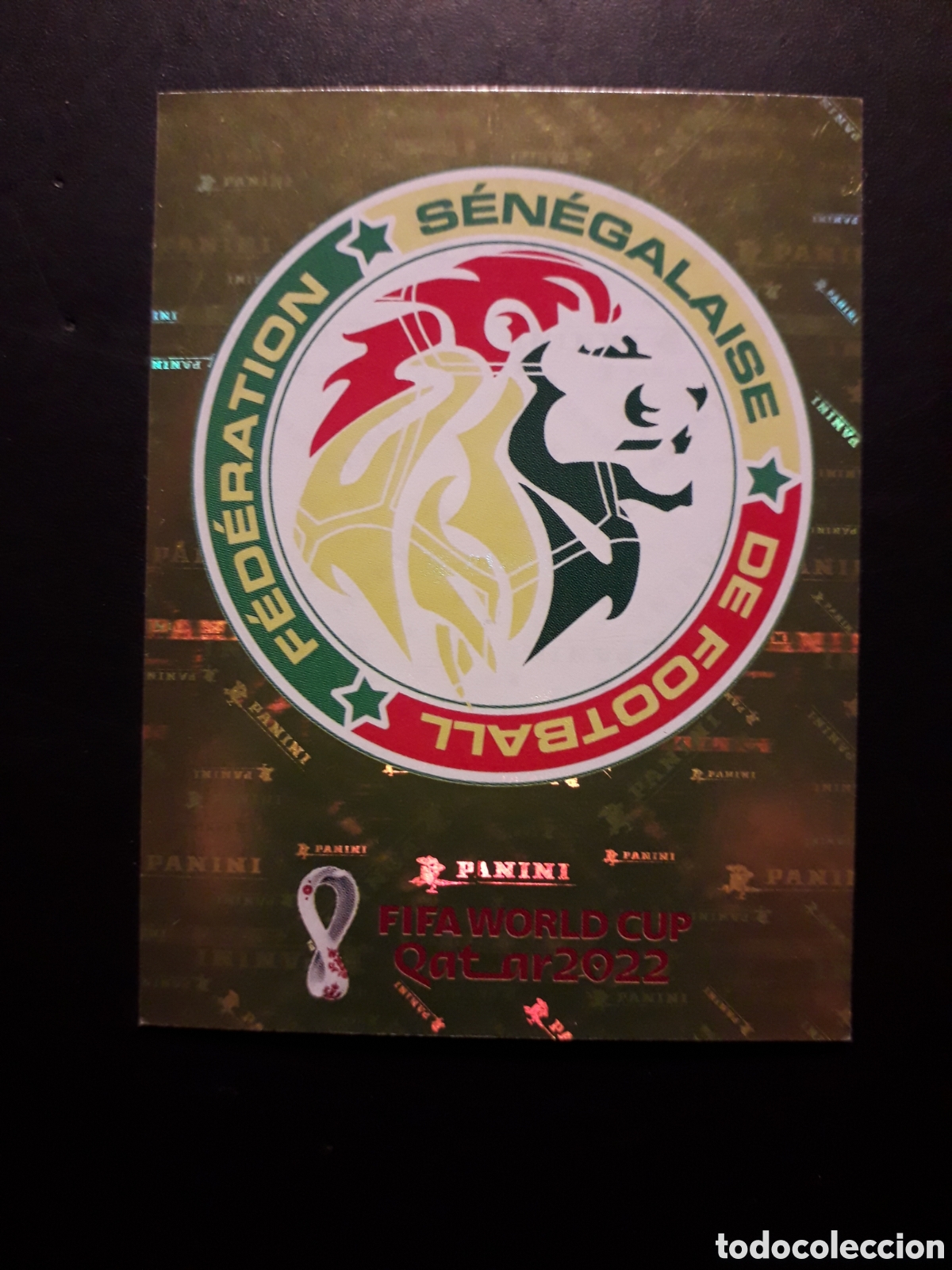 Cromos de f&uacute;tbol: ESCUDO SENEGAL N&deg; 1 COPA MUNDIAL DE F&Uacute;TBOL QATAR 2022 22 PANINI SIN PEGAR PEDIDO M&Iacute;NIMO 3&euro;