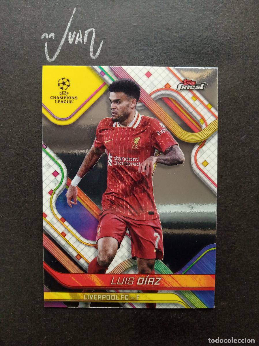 Figurine di Calcio: N&ordm; 14 LUIS DIAZ LIVERPOOL ⚽ TOPPS &reg; FINEST UEFA CHAMPIONS LEAGUE 2024 2025 24 25 NUEVO