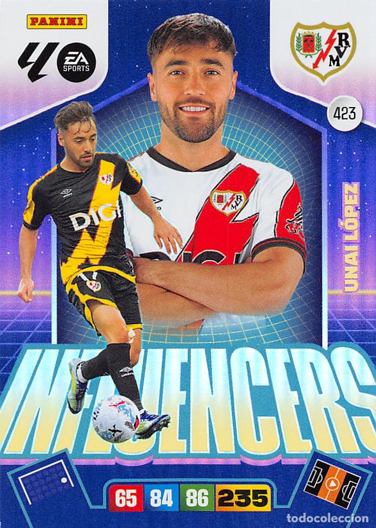 Cromos de F&uacute;tbol: PANINI ADRENALYN 25/26 2025/2026 #423 UNAI LOPEZ (RAYO VALLECANO) INFLUENCERS