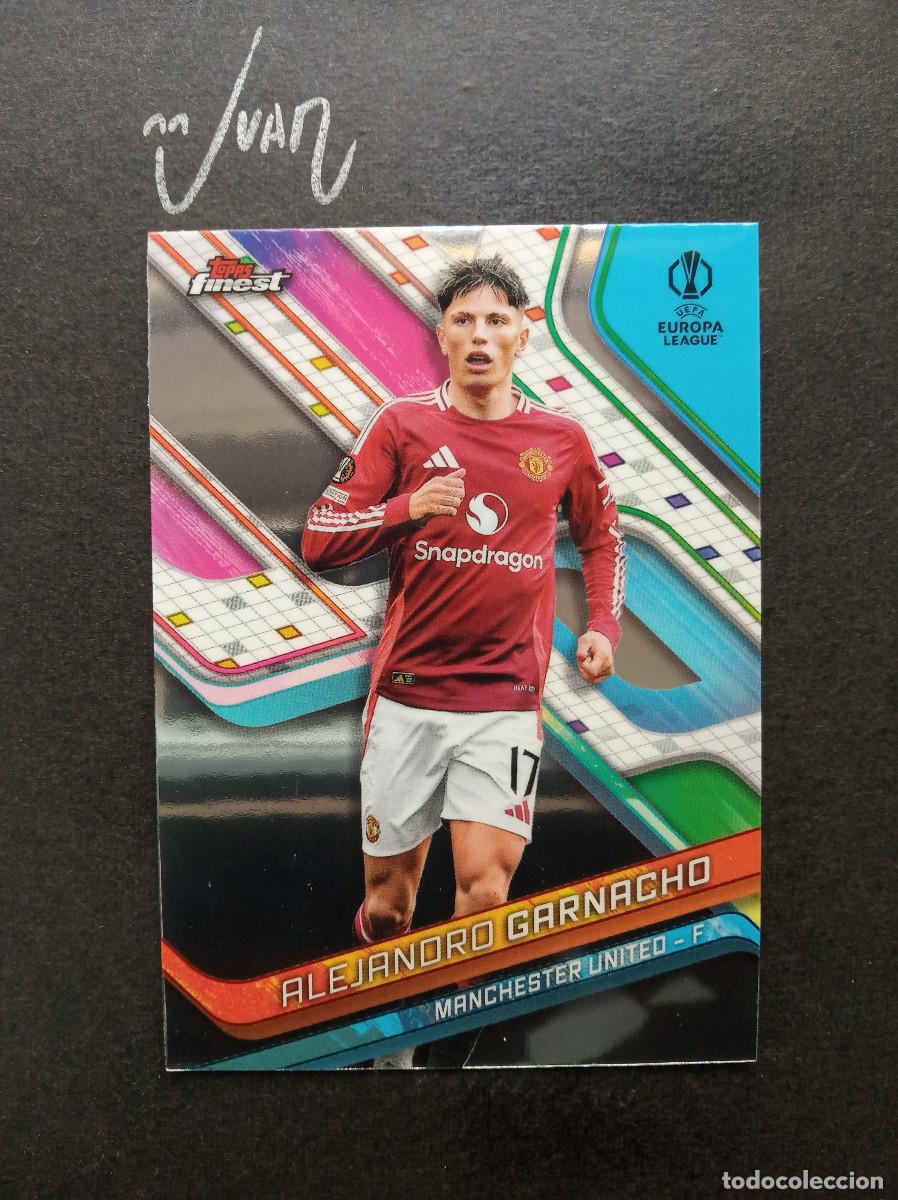 Fu&szlig;ball-Sticker: N&ordm; 49 GARNACHO MANCHESTER UNITED ⚽ TOPPS &reg; FINEST UEFA CHAMPIONS LEAGUE 2024 2025 24 25 NUEVO