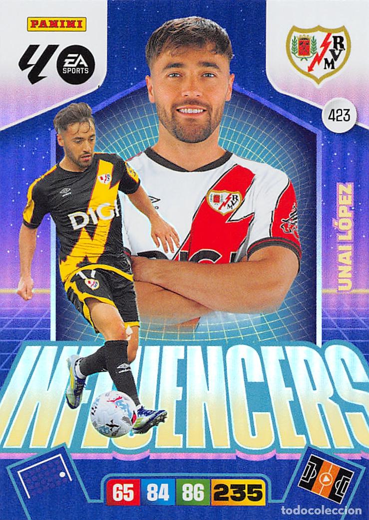 Cromos de F&uacute;tbol: PANINI ADRENALYN 25/26 2025/2026 #423 UNAI LOPEZ (RAYO VALLECANO) INFLUENCERS