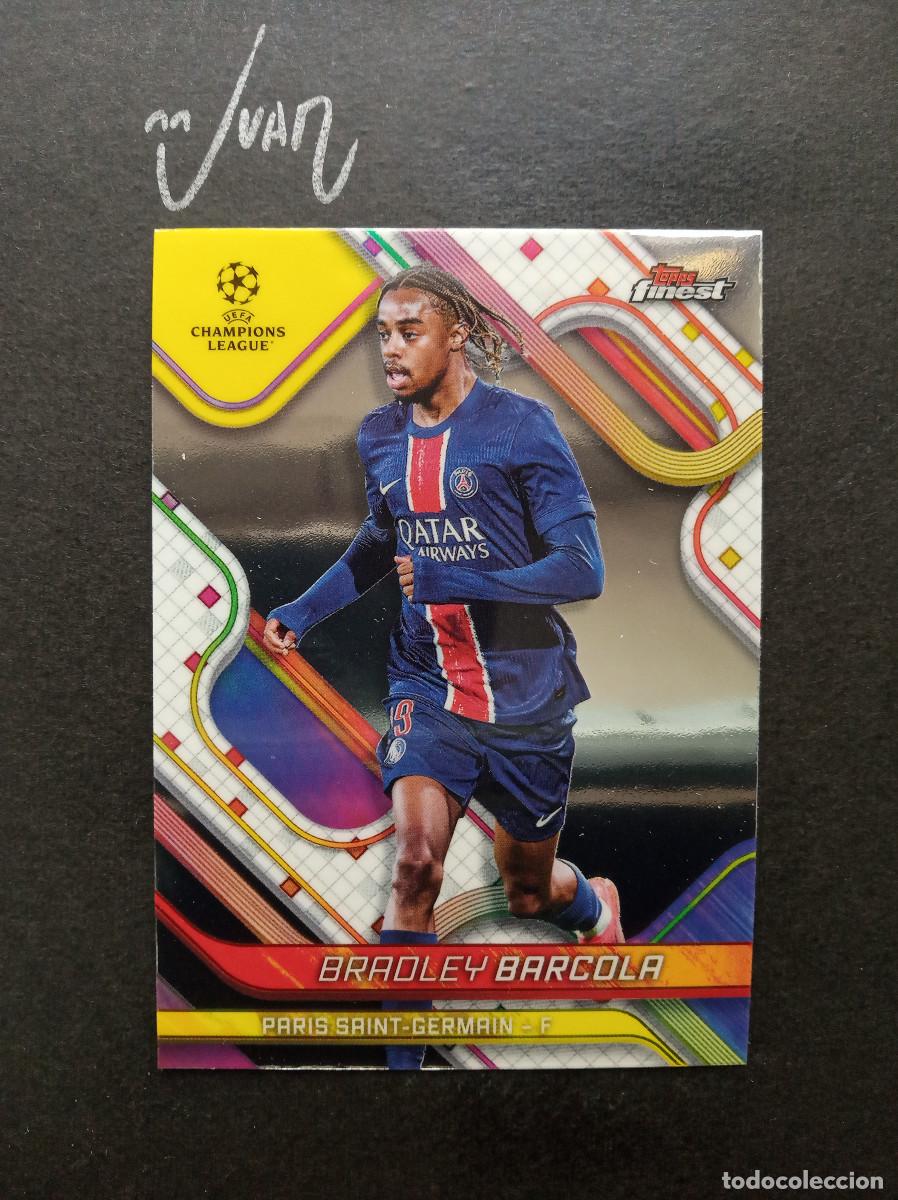 Fu&szlig;ball-Sticker: N&ordm; 95 BARCOLA PARIS SAINT-GERMAIN PSG ⚽ TOPPS &reg; FINEST UEFA CHAMPIONS LEAGUE 2024 2025 24 25 NUEVO