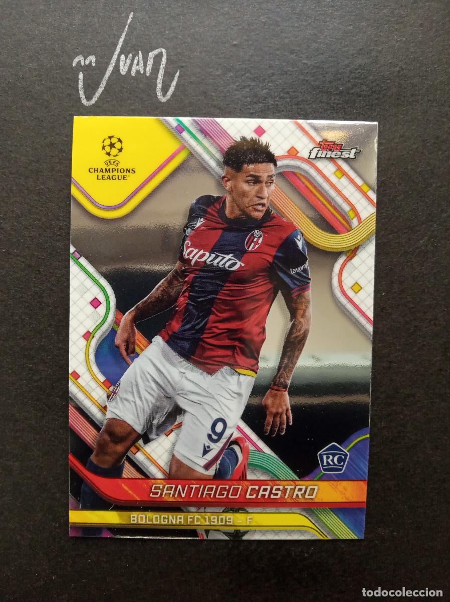 Football Stickers: N&ordm; 109 ROOKIE SANTIAGO CASTRO BOLOGNA ⚽ TOPPS &reg; FINEST UEFA CHAMPIONS LEAGUE 2024 2025 24 25 NUEVO