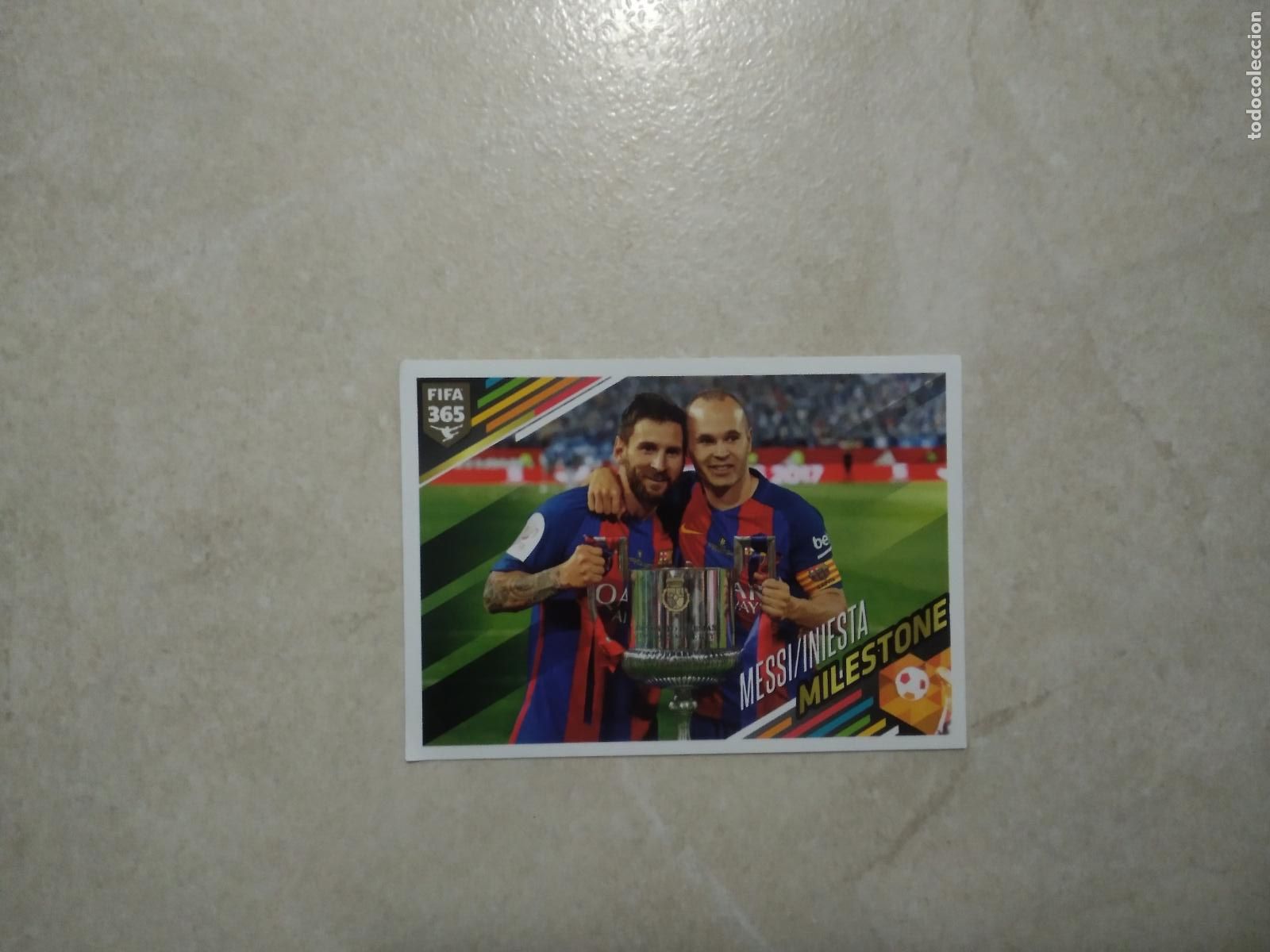 Cromos de Futebol: 387 MESSI INIESTA BARCELONA BAR&Ccedil;A CROMO FUTBOL PANINI FIFA 365 17-18 2017-2018