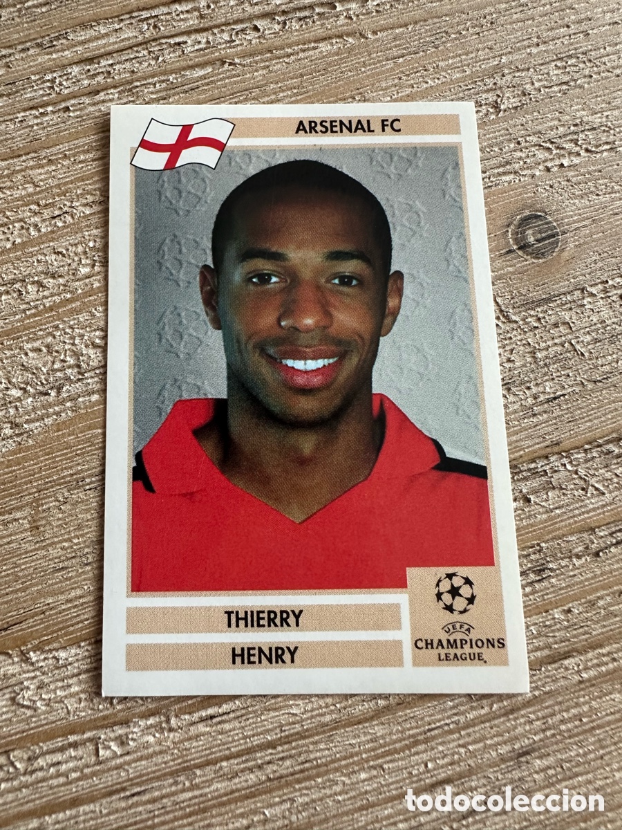 Cromos de F&uacute;tbol: THIERRY HENRY ARSENAL #20 PANINI CHAMPIONS LEAGUE 2000 2001 4os 2o ALBUM FUTBOL 00 01 SIN PEGAR