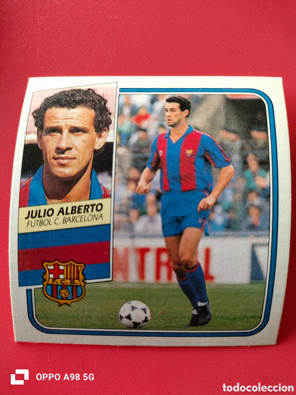 Football Stickers: Cromo dif&iacute;cil Julio Alberto liga Este 1989 1990 89 90