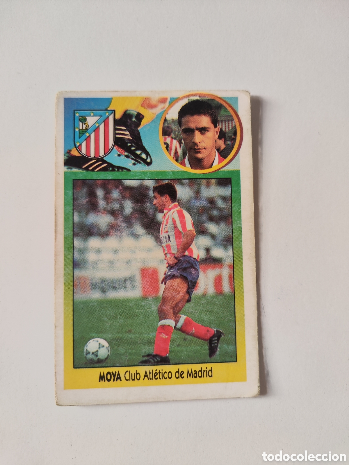 Cromos de f&uacute;tbol: Este 93 94 sin pegar Atl&eacute;tico Madrid Moya baja sobado